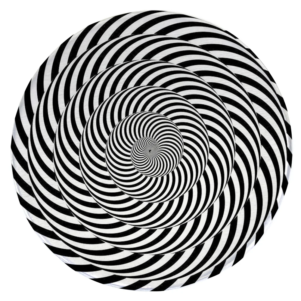 

CLOOCL Fashion Round Carpet Vertigo Effect Graphics 3D Printing Area Rug Living Room Bedroom Anti-slip Foot Mat Dropshipping