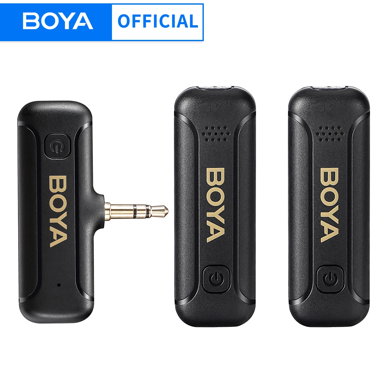 BOYA BY-WM3T2 New Wireless 3.5mm TRS Lavalier Lapel Noise Reduction Microphone for Canon, Nikon, Sony Cameras Vlogging Recording
