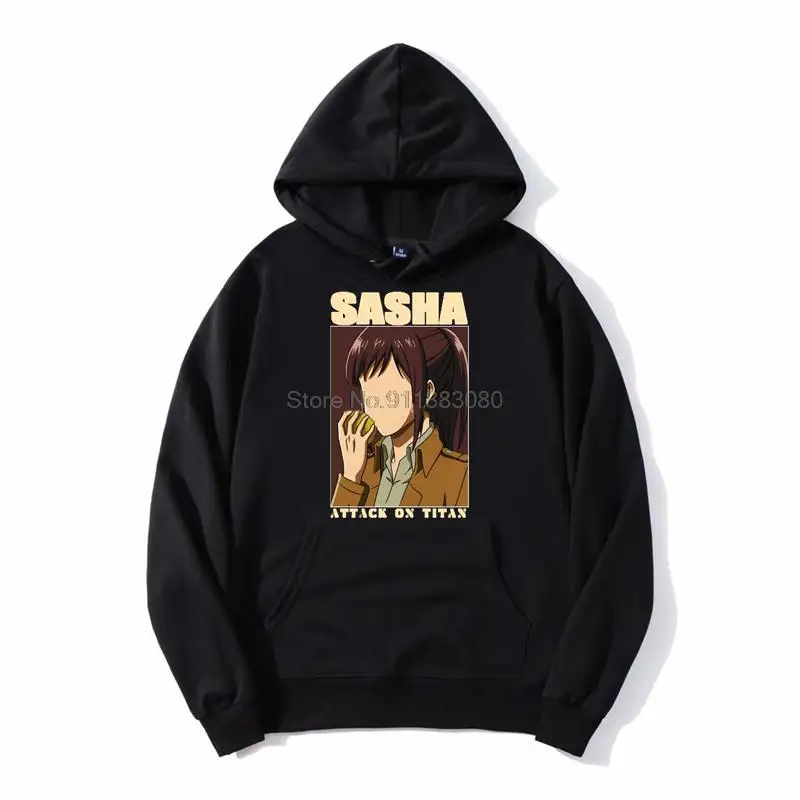 

Sasha AOT Attack On Titan Hoodie Oversized Unisex Men Fleece Hoodies Hooded Sweatshirt Harajuku Streetwear