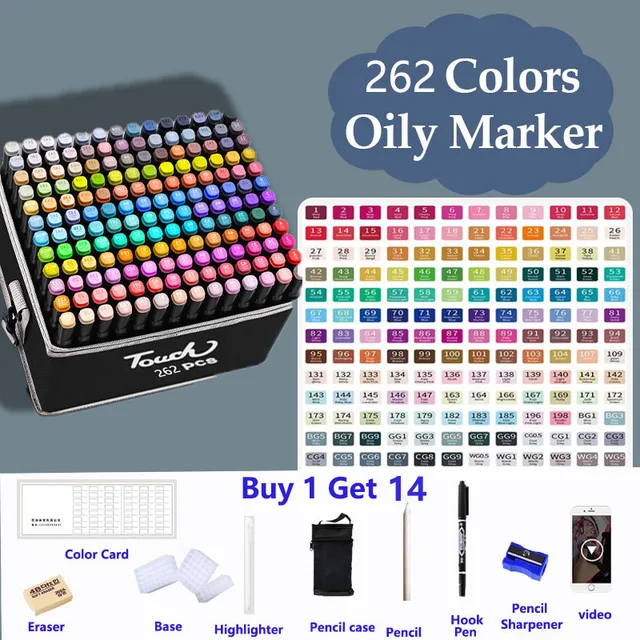 маркеры 262 цвета