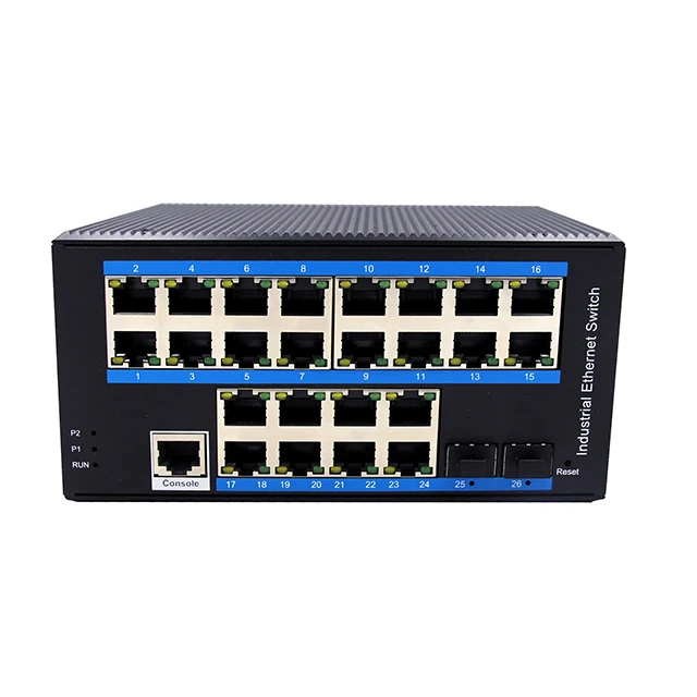 

Factory direct sales network management 24-port 10//100/1000BASE-TX+2G SFP Managed Industrial Switch