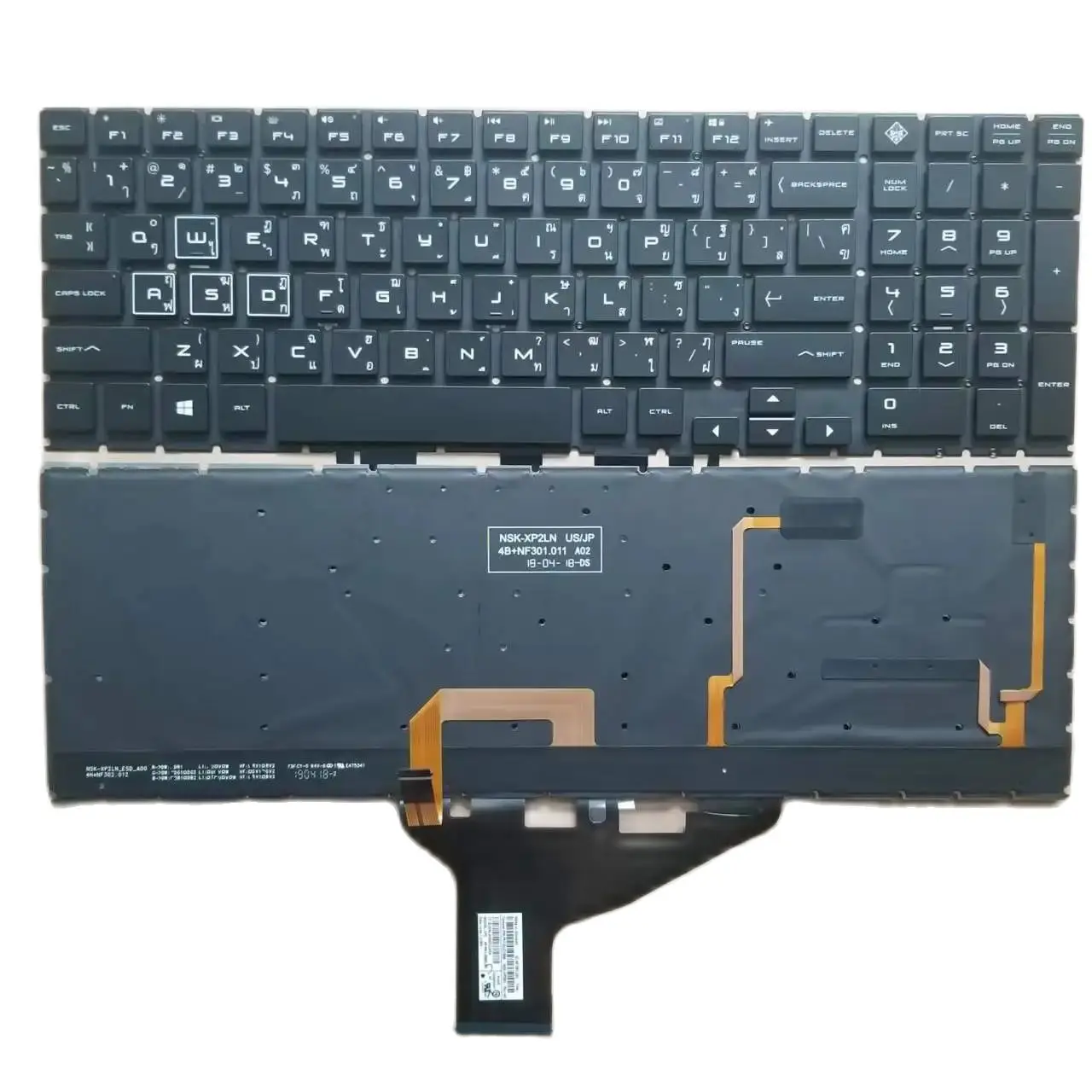 Новая красная тайская клавиатура с RGB-подсветкой для HP OMEN 15DC 15-DC 15-DC0000 15-DC2000 без