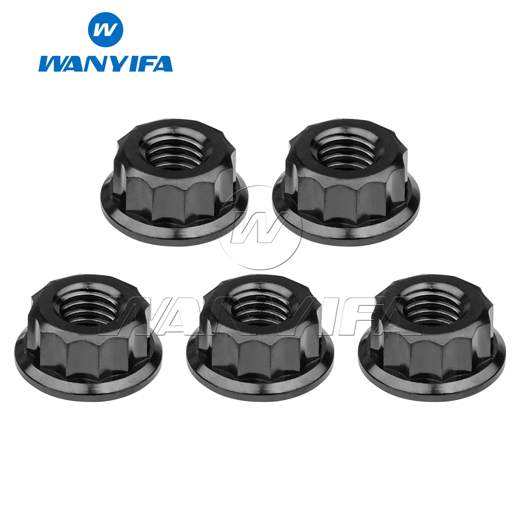 

Титановая гайка Wanyifa M5/M6/M8/M10/M12, двухшестигранный фланец, 12-точечные гайки для модернизации велосипеда и мотоцикла