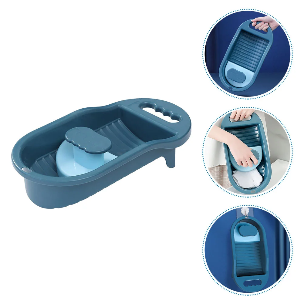 

1Pc Home Underwear Washboard Clothes Washing Board Chic Scrubbing Board Blue