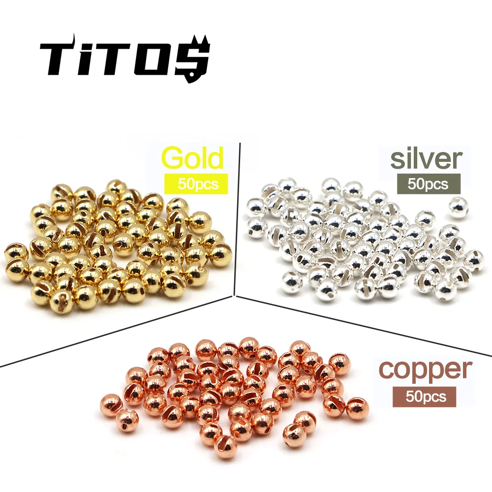 Большая акция 50 шт. латунный материал для завязывания мушек из бисера 6 4 мм