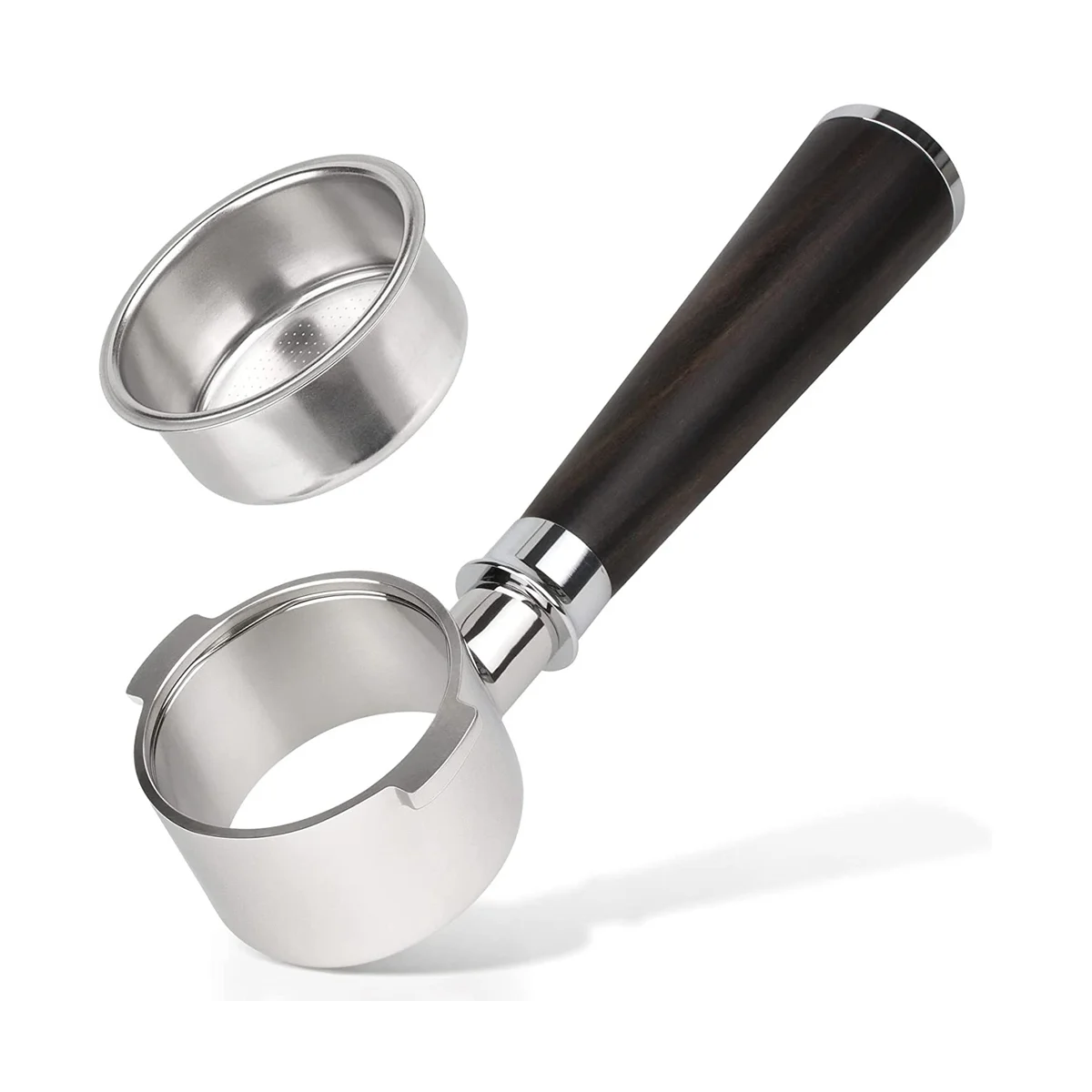 

51mm Portafilter for Delonghi ECP3420/EC155/BCO430/EC260, 51mm Bottomless Portafilter 2 Ears Handle Replacement Parts