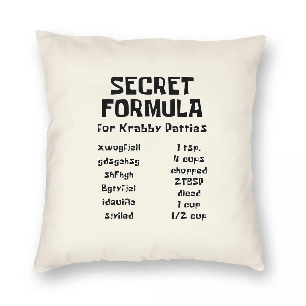 Фото Наволочка Secret Formula Krabby Patty из полиэстера, льна и бархата, креативная, с декоративной молнией, для диванной подушки №5