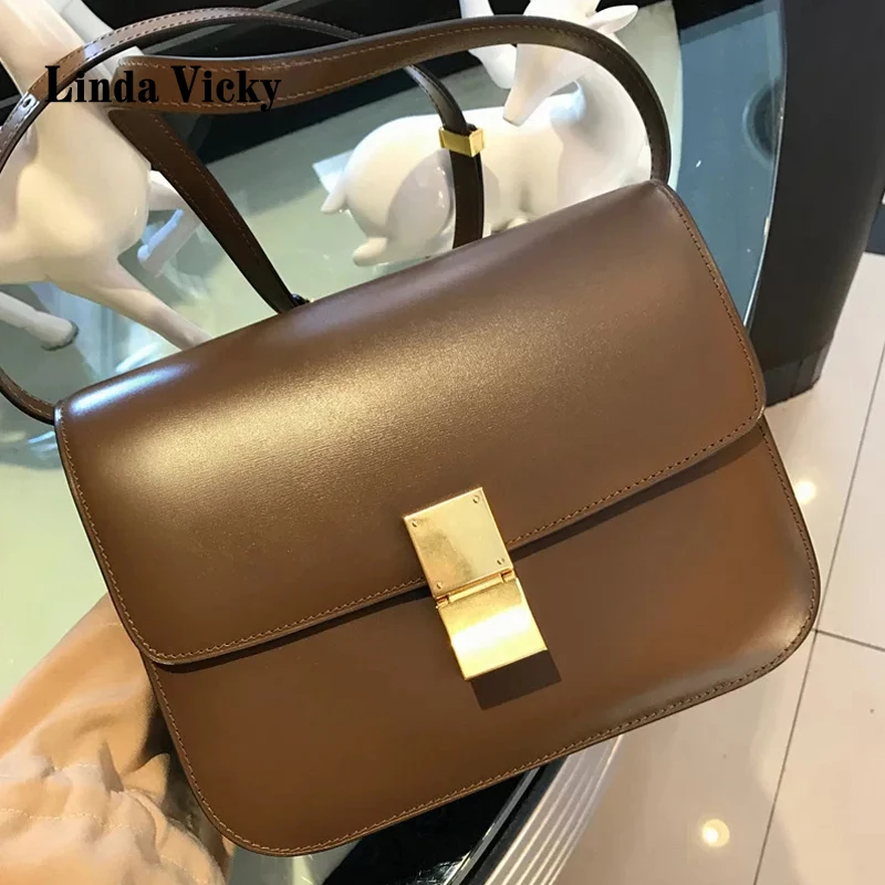 Luxury Classic Shoulder Bag French Fashion Small Square High Quality Genuine Leather Tofu Bag 2022 Togo Cowhide Crossbody Bags
