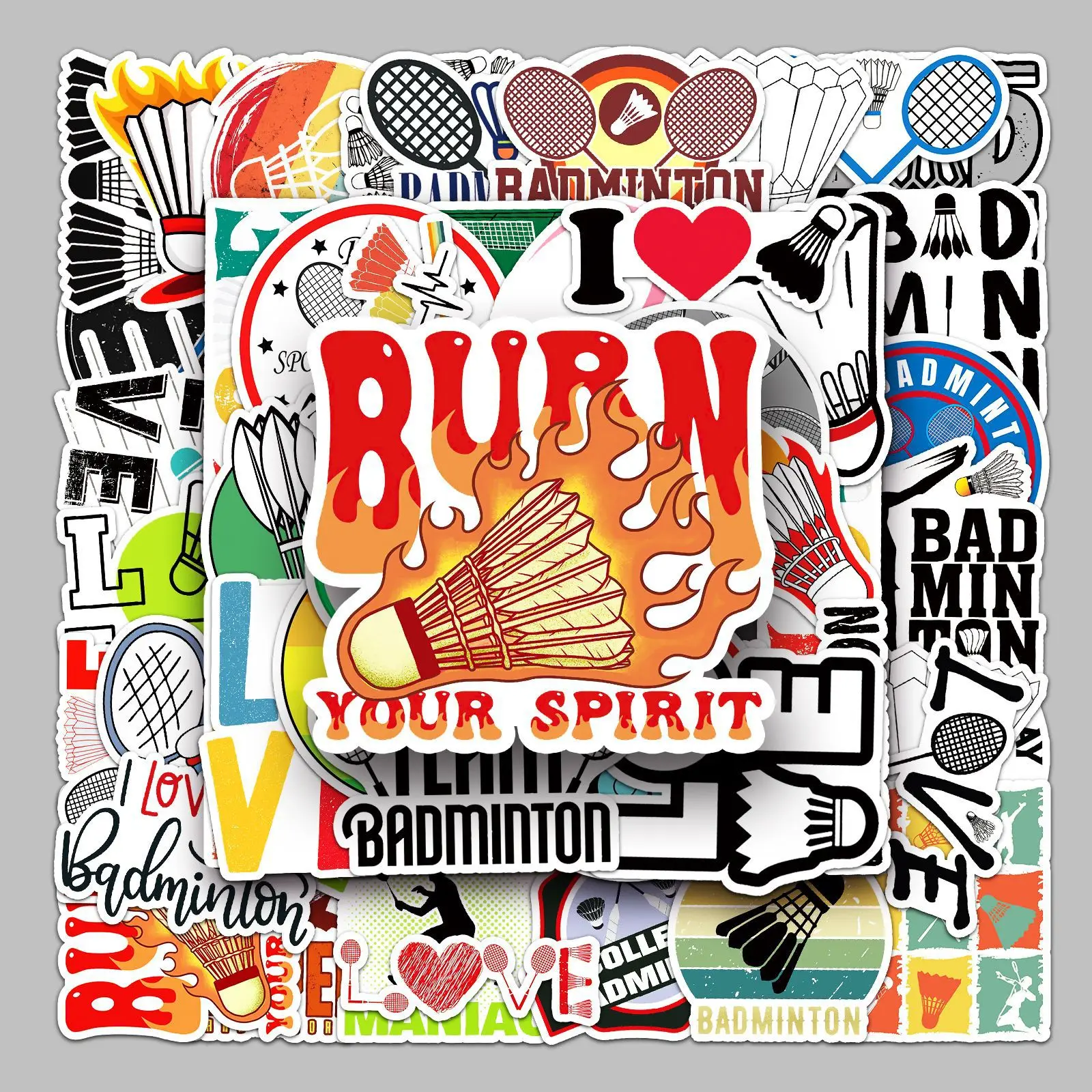 50 шт. Водонепроницаемая наклейка для бадминтона творческий мультяшный воланчик