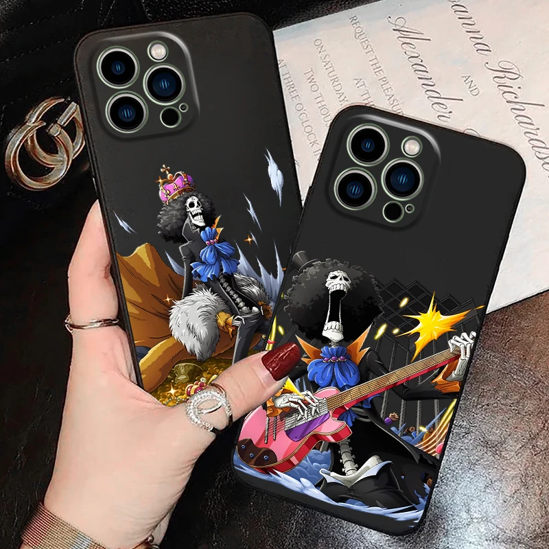 

ONE PIECE Phone Case For Funda iPhone 11 13 Pro Max 12 Mini X XR XS SE 2020 5 6 6s 7 8 Plus Funda Carcasa Black Etui Soft