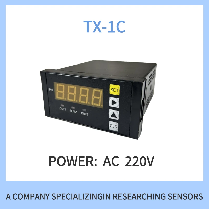 TX-1C Прибор контроля взвешивания Индикатор тензодатчика 4-значный дисплей Красный светодиодный динамометр промышленной автоматизации