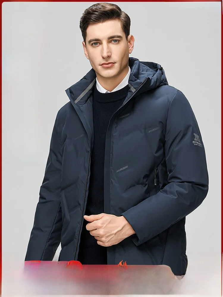 Короткий пуховик Romon мужской зимний 2024 новый деловой повседневный теплый