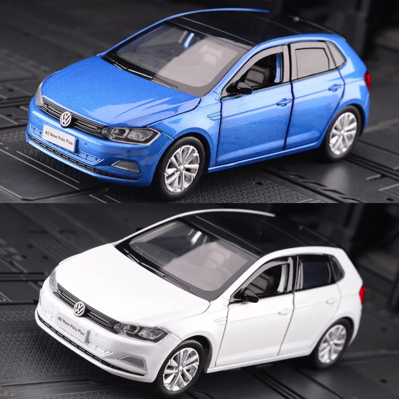 Модель автомобиля Polo масштаба 1:32 из сплава, металлическое транспортное средство для детской коллекции симуляции, подарки для детей на Рождество, горячие игрушки для мальчиков.