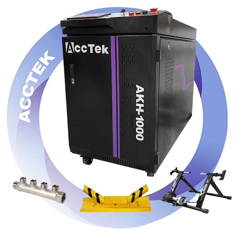 

AccTek Portable Movable FIber Laser Cleaning and Welding Machines for Paints Oily Stains Removing and Carbon Steel Tube Welding