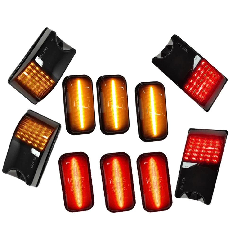 

10PCS 12V Car Roof Lights Accessories For 2003-2009 Hummer H2/H2 SUT Smoke LED Cab Roof Top Lights Marker Lamps Equippments