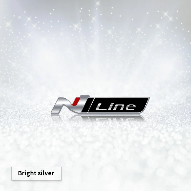 

1 шт. металлический логотип N LINE, значок, 3D наклейки, автомобильная эмблема на руль, наклейка для Hyundai i30 i40 ix35 ix25 Tucson Sonata Elantra I10