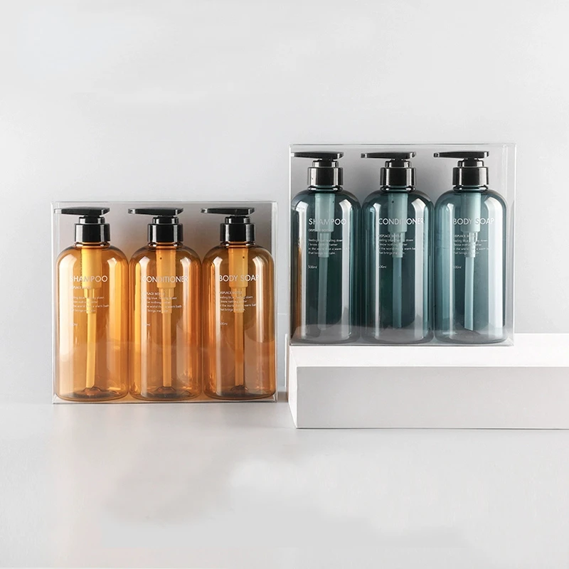 

3pcs Liquid Soap Dispenser Bottle Set Refillable Bottle Shampoo Body Wash Shower Gel Bottle for Kitchen Bathroom 300ML/500ML