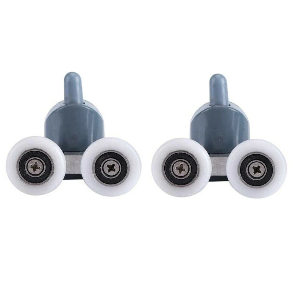 

4pcs 23mm Shower Door Rollers Zinc Alloy Double-Wheel Sliding Shower Door Roller Bearing Wheel Runners Replacement