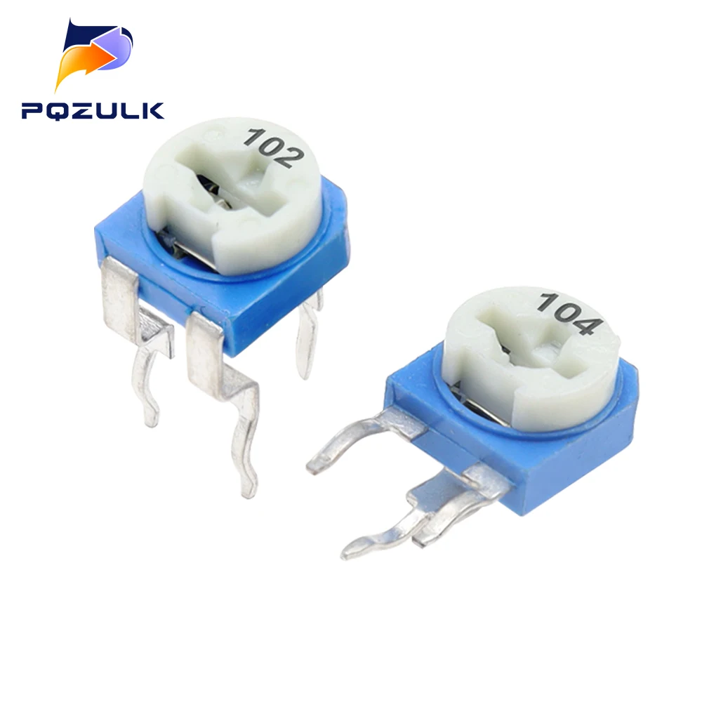 10 шт. Подстроечный резистор RM063 100 200 500 1k 2k 5k 10k 20k 50k 100k 200k 500k 1m Ом триммер