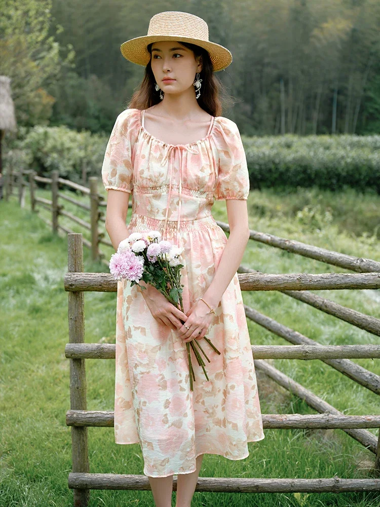 Платье-бретелька DUSHU с цветочным принтом