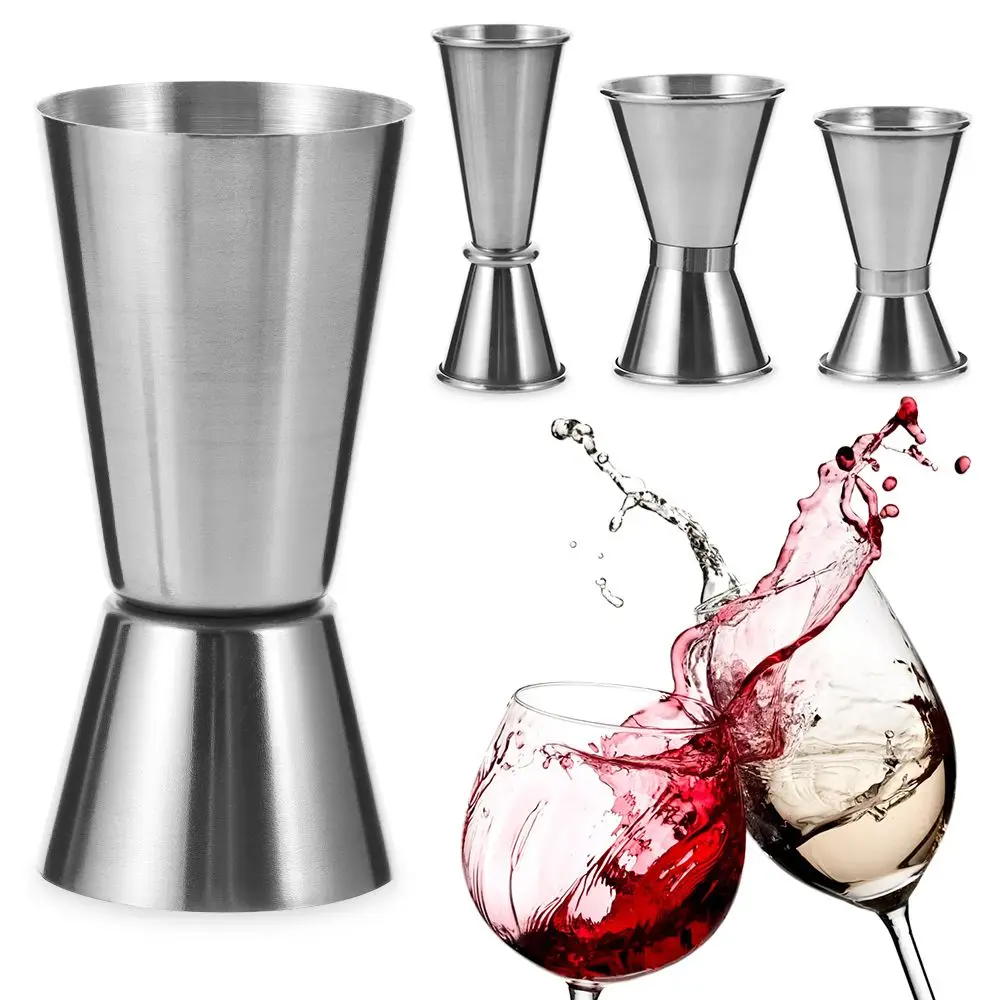 

15/30ml or 25/50ml Stainless Steel Cocktail Shaker Measure Cup Dual Shot Drink Spirit Measure Jigger Kitchen Gadgets Bar Tools
