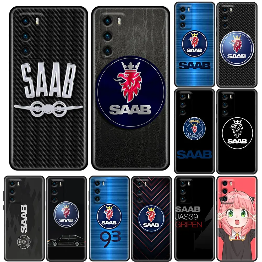 

Fundas Coque Phone Case for Huawei P10 P20 P30 P40 P50 P50E P Smart 2021 Pro Lite 5G Plus Case Cover S-Saab Automobile AB logo