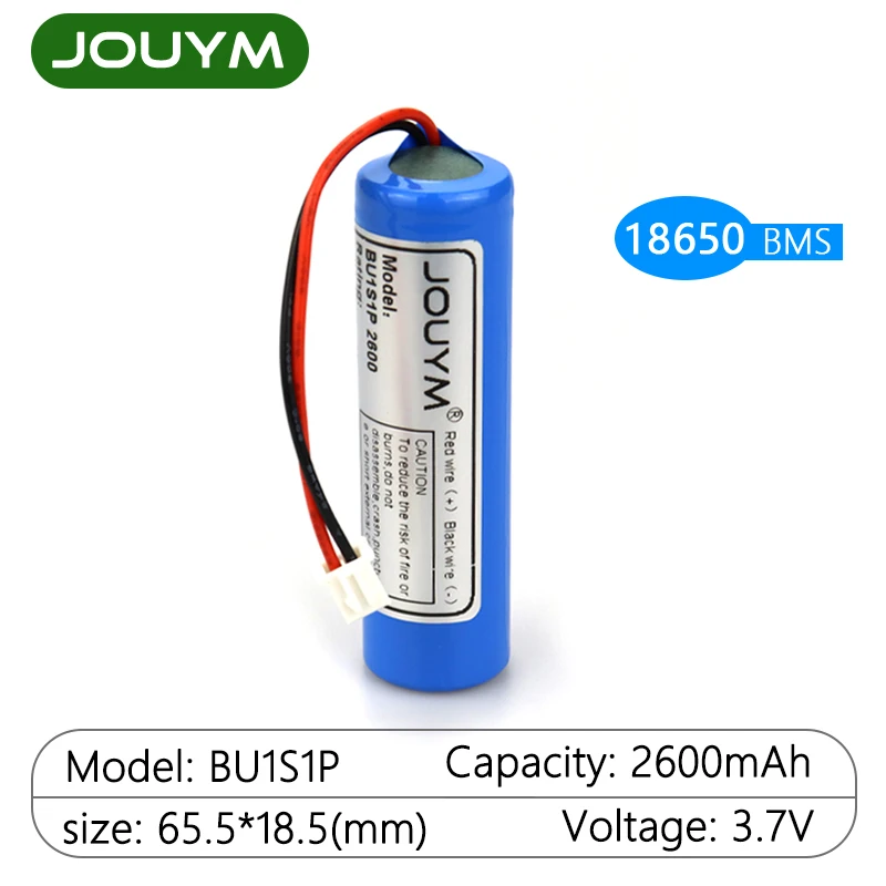 

Новинка, аккумуляторная батарея JOUYM 3,7 в, 2600 мАч, литий-ионный аккумулятор 18650, емкость с фотоэлементами