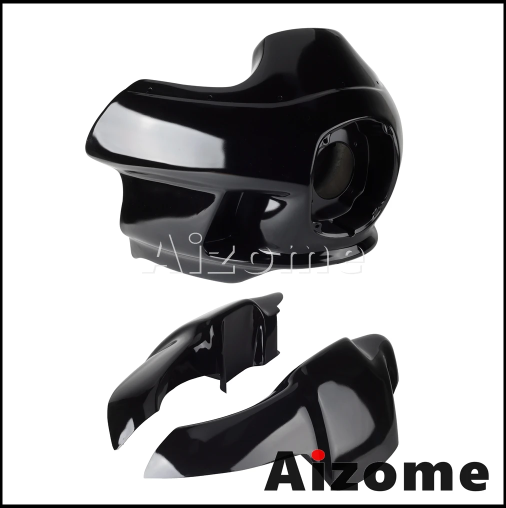 Мотоциклетная Нижняя верхняя обтекатель лобовое стекло фары маска для Harley Softail Low