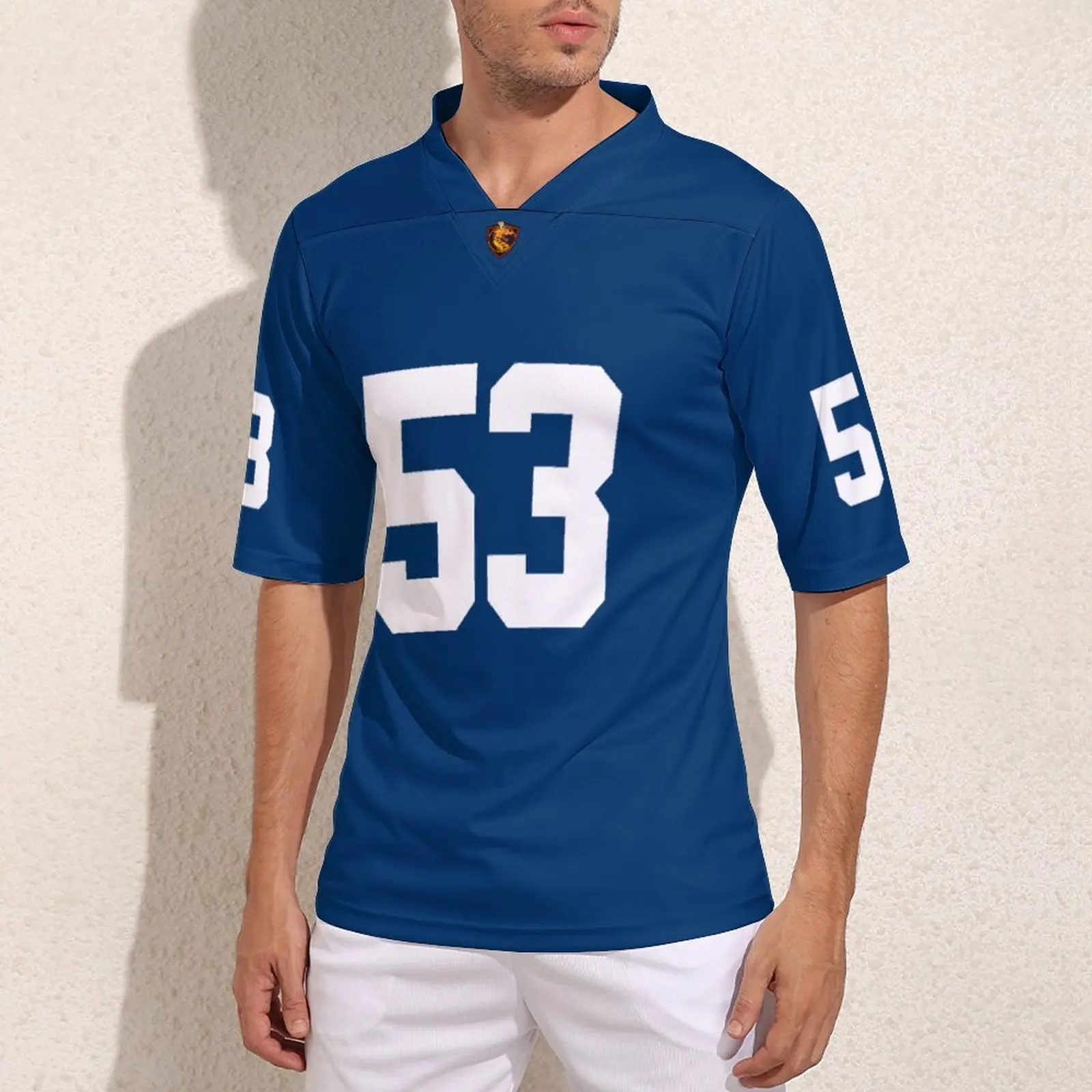 

Your Design Indianapolis No 53 Blue Rugby Jersey Trendy Personalized Football Jerseys Sports Youth Football Shirts