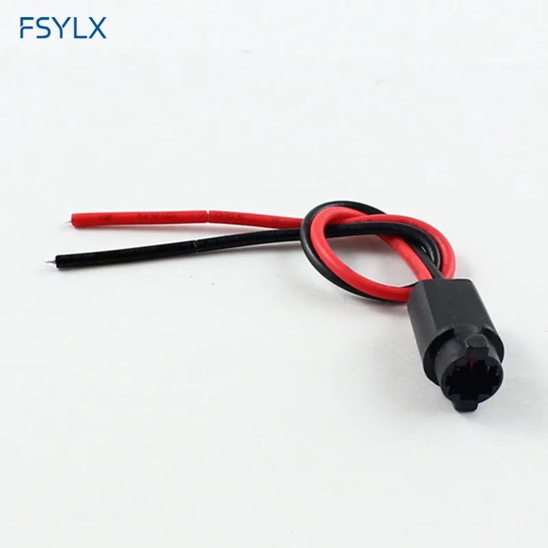 

FSYLX T5 socket bulb holder adapter 1.2W T5 Car LED interior Dashboard instrument light LED T5 socket extension cable harness