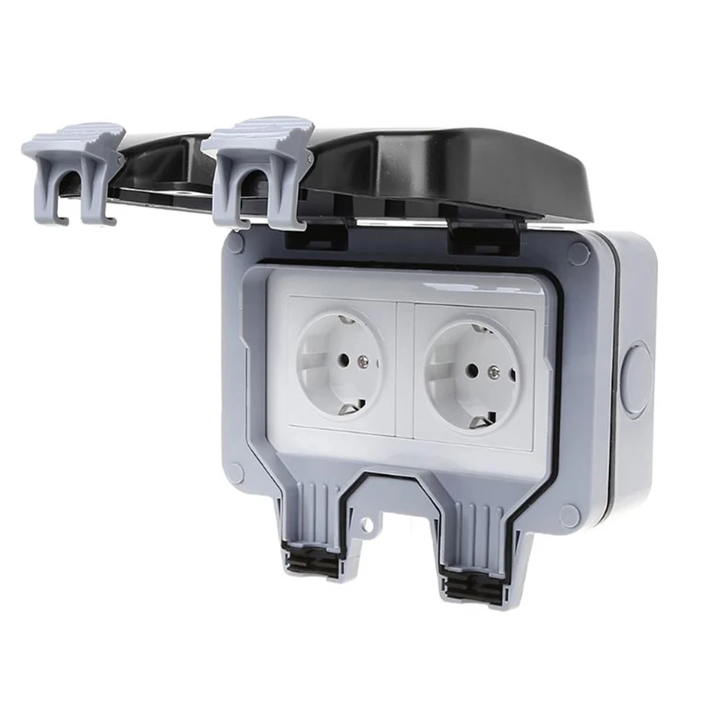 

Outlet Cover Household Simple Waterproof Wall-mounted Professional Safe Wall Sturdy Socket Panel with GS Plugs