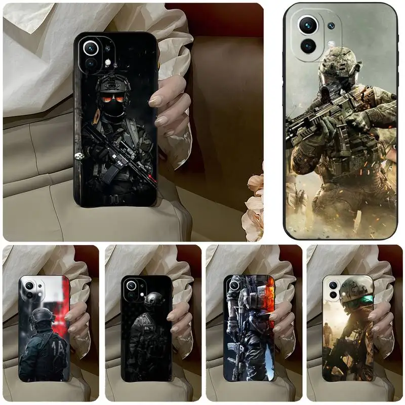 

Tactical Swat Gear Pattern Phone Case For Xiaomi Redmi Note 11 11Pro 11ePro 10 10Pro 9 8 6 Pro 10T 9A 8T 7A 8 8T Silicone Cover