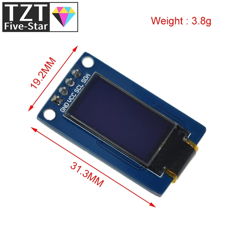 Модуль ЖК-дисплея TZT с OLED-дисплеем 0 78 дюйма разрешение 78*80 интерфейс SPI драйвер SH1107