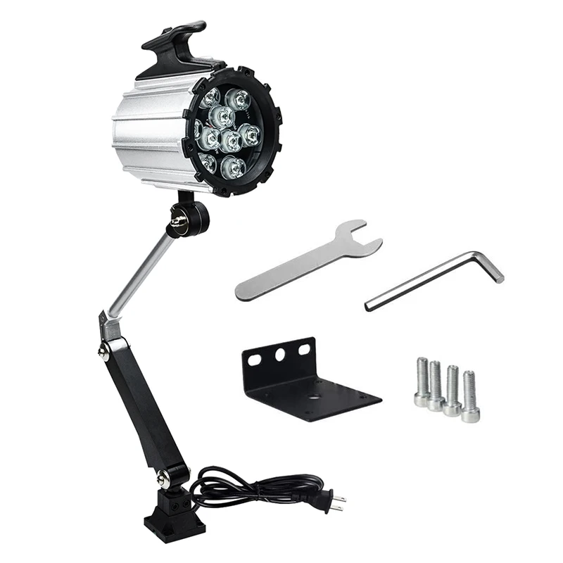 Промышленная лампа Водонепроницаемая маслостойкая Пылезащитная фиксированная основа 9 Вт 110-220 В светодиодный ная лампа для станков с ЧПУ