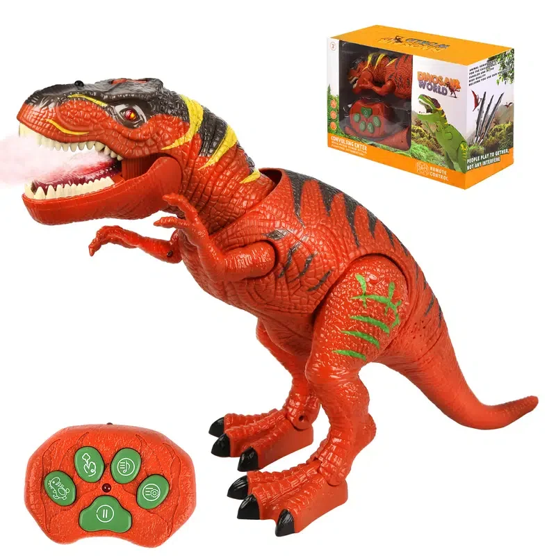 

Управляемые игрушки-Динозавры-электронный ходячий робот-динозавр со светодиодный Ной подсветкой и ростом, имитация тираннозавра динозавр ...