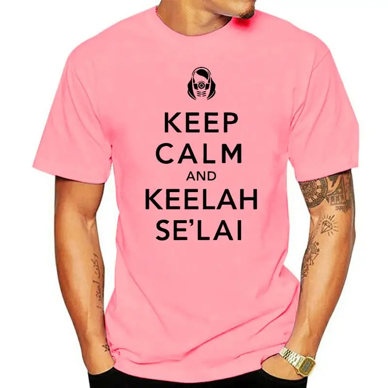 

Футболка с эффектом массы Keep Calm and keelah selai, топ из лайкры и хлопка