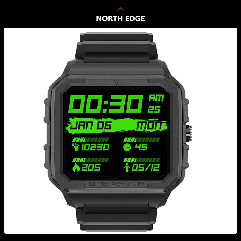 

Смарт-часы NORTH EDGE Alpha-Pro мужские с сенсорным экраном и Bluetooth