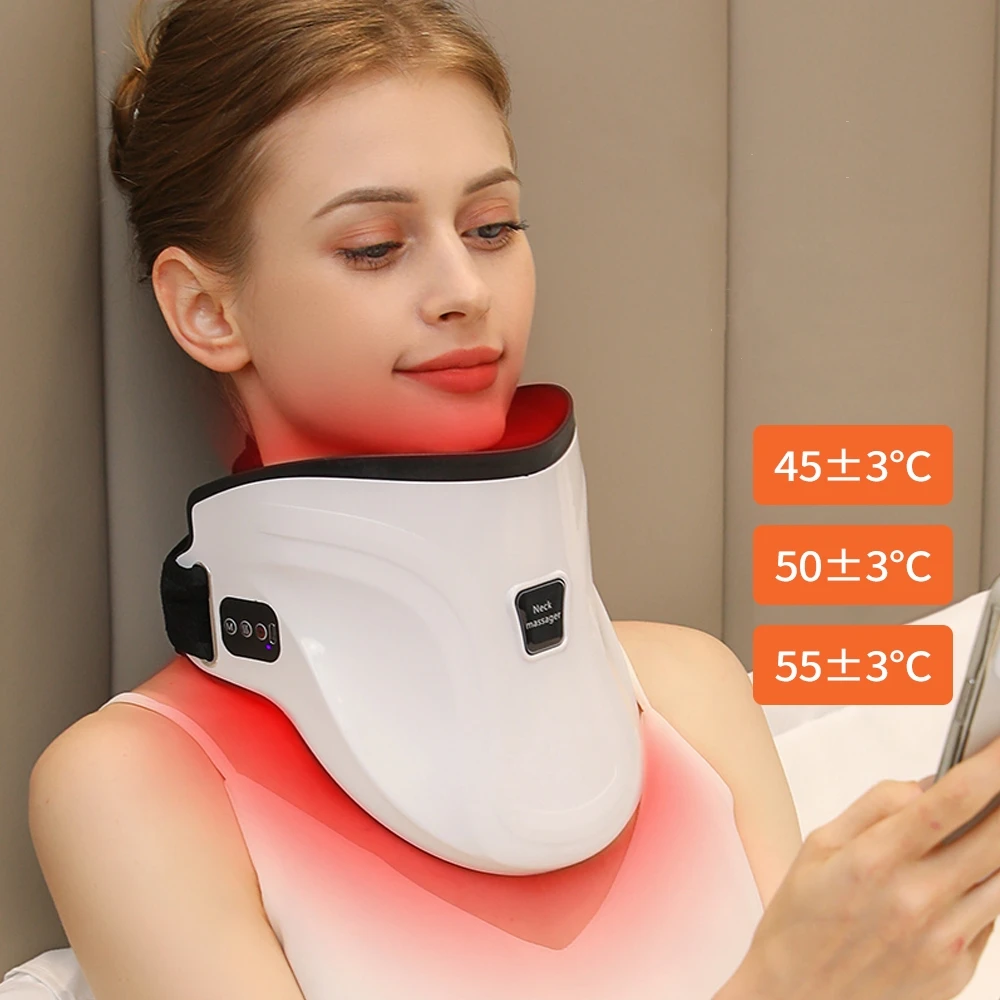 

Electric Cervical Traction Neck Massager Machine Heated Physiotherapy Spine Lumbar Pain Relief Neck Support With Remote Control