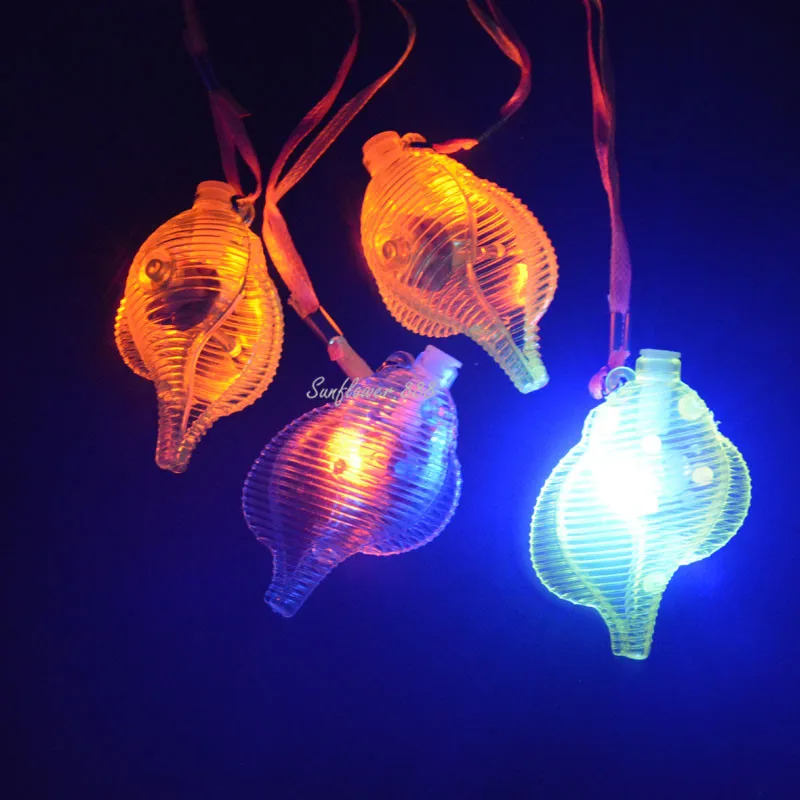 20pcs Light LED Jelly Ball Star Dolphin Conch Flash Necklace Glow Pendants Rave Party Gift Wedding Festival Halloween Christmas images - 6