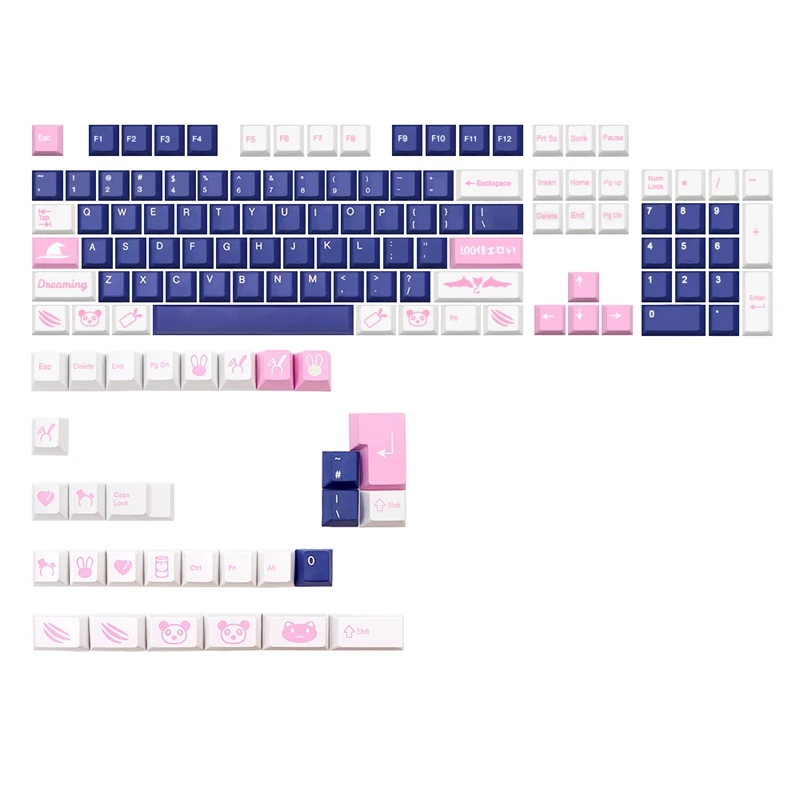 

134 Keys Dreaming Girl Theme PBT Dye Subbed Keycap For MX Switch FL980 Mechanical Keyboard Gmk Keycap