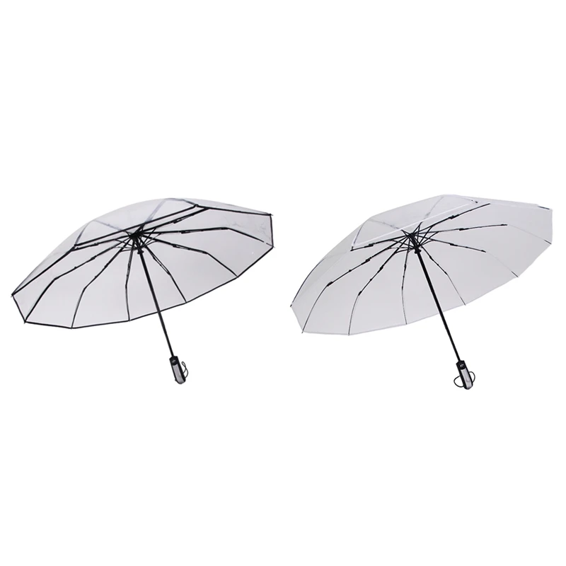 

Автоматические прозрачные бриллиантовые складные Свадебные зонты для свадьбы с защитой от ветра и дождя