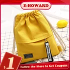 Холщовый Рюкзак на ремне для женщин, Однотонный женский органайзер для школы и телефона, уличная спортивная сумка, дорожный ранец