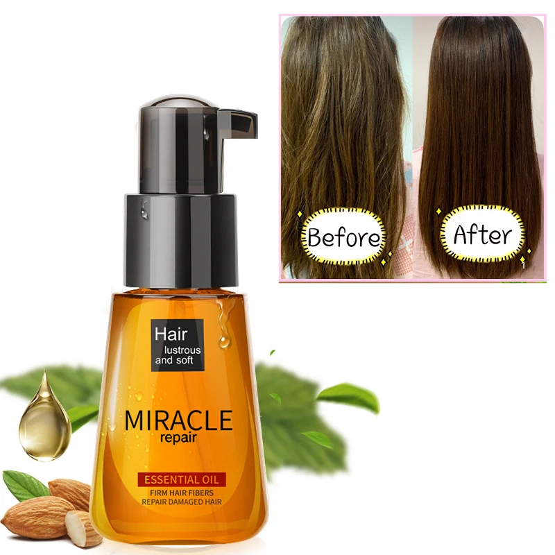 

70ml Miracle Argan Essential Oil No Wash Hair Mask Protect Repair Damaged Dry Improve Bifurcation Smooth Hair Conditioner