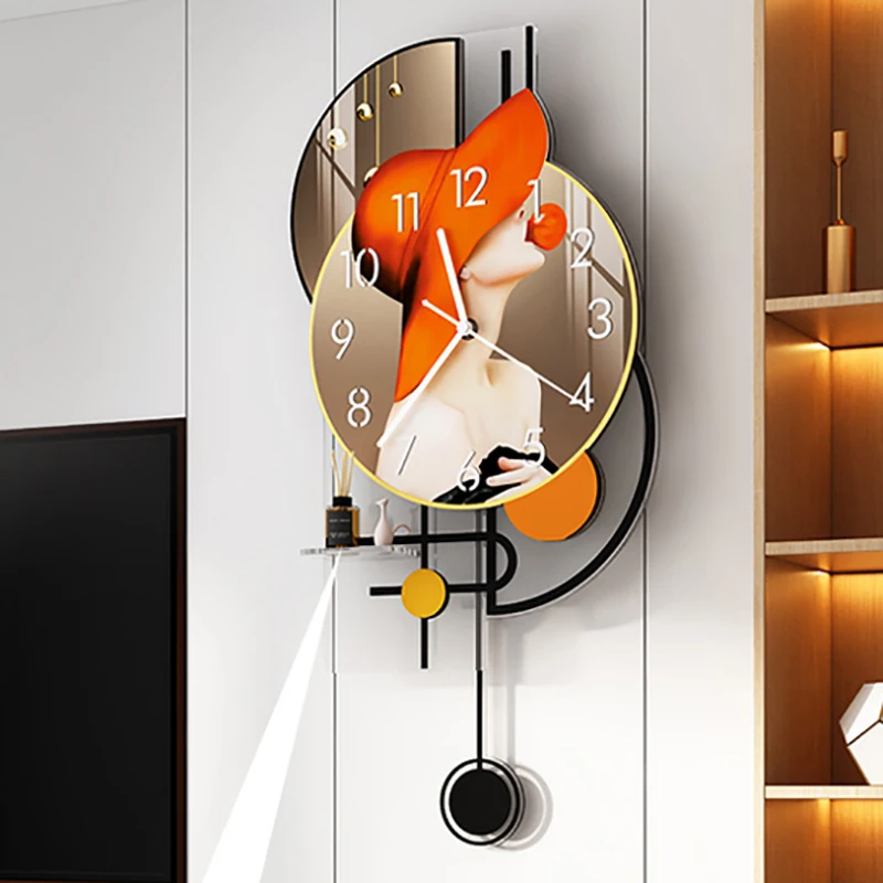 

Цифровые настенные часы ZY35XP, тихие уникальные настенные часы в скандинавском стиле для гостиной, креативный домашний декор