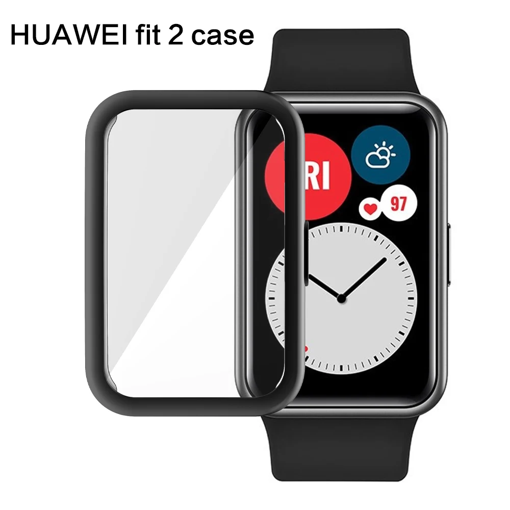 

Защитный чехол для Huawei Watch fit 2, аксессуары для умных часов с покрытием, бампер из ТПУ, универсальный чехол для экрана Huawei Watch fit/Новый чехол