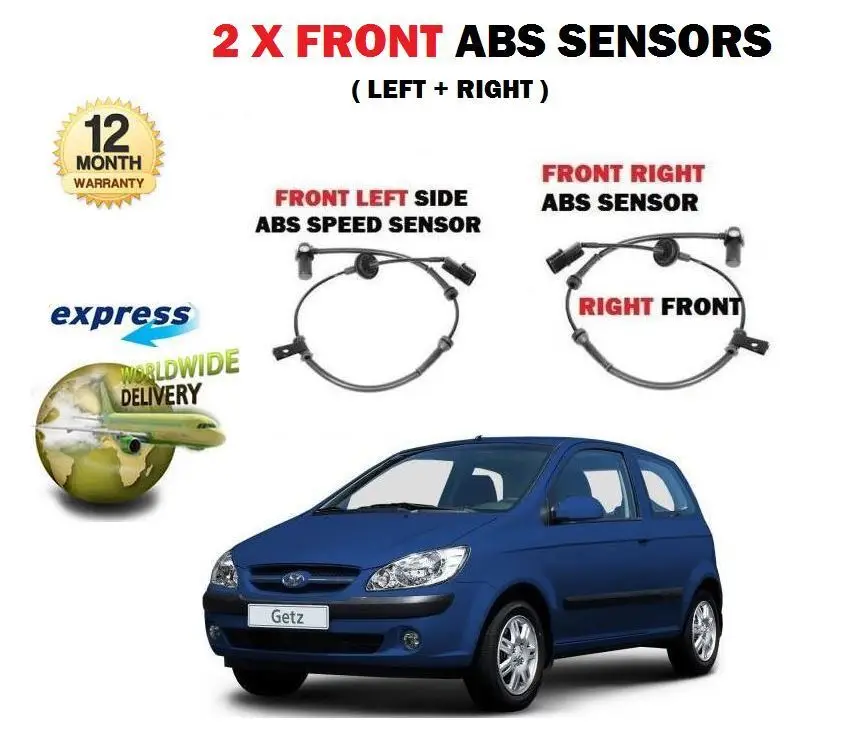 

FOR HYUNDAI GETZ 2002-2005 NEW 2 X FRONT LEFT + RIGHT BRAKE ABS SPEED SENSOR