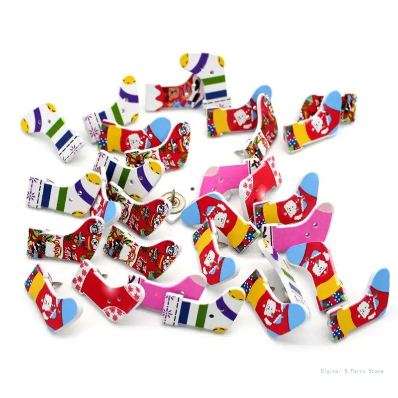

M17F 50Pcs Christmas Decorative Pushpins Cartoon Map Pins Decorative Thumb Tacks