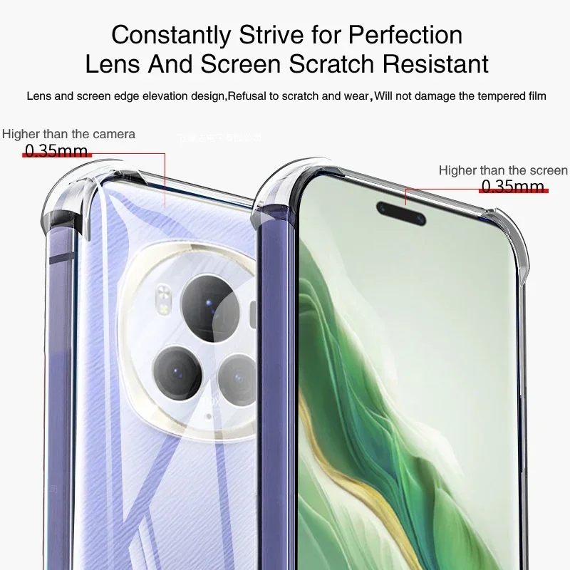 Роскошный прозрачный чехол для телефона с подушкой безопасности Honor Magic 6 Pro Lite