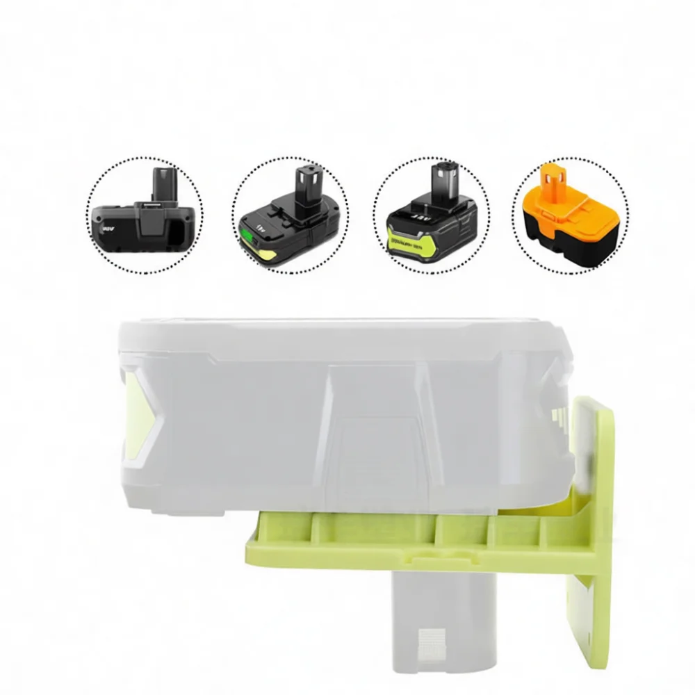Фото Держатель для аккумуляторов Ryobi 18V P102 P103 P104, кронштейн для хранения, органайзер для крепления на стену, подвесная стойка для инструментов, настенный аксессуар №4