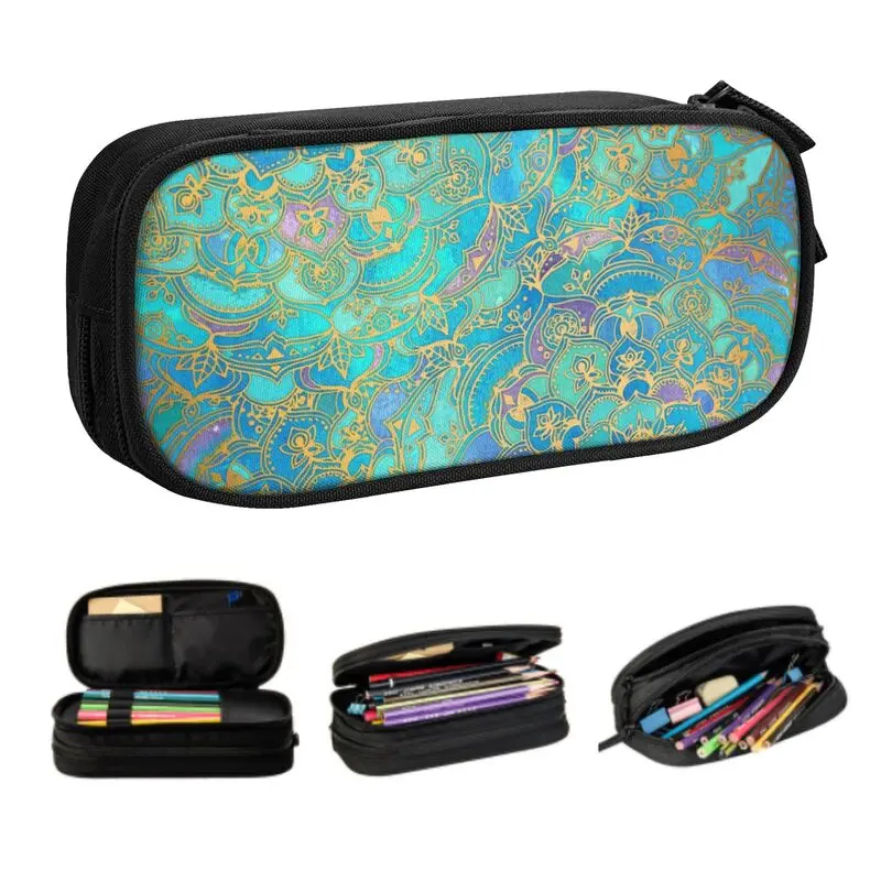 Cases For Boy Girl Big Capacity Bohemian Boho Pen Bag Box School Accessories